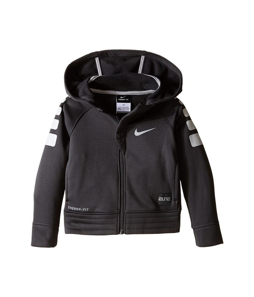 Nike Kids - Elite Stripe Hoodie (toddler) (heather Grey) 2T